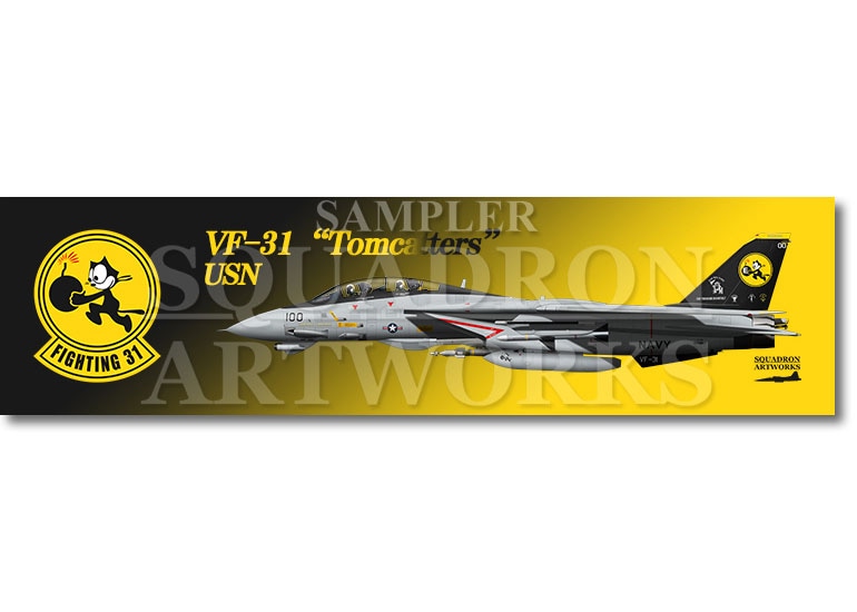 【ステッカー】　F-14D Tomcat VF-31 Tomcatters “Last Tomcat Cruise 2006” 164342
