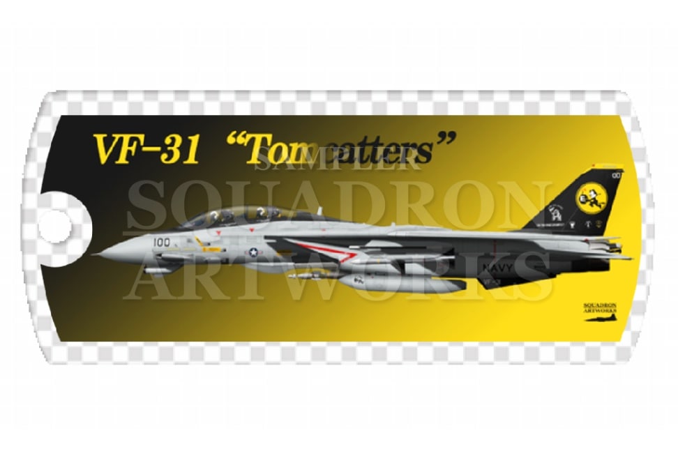 ドッグタグキーホルダー　F-14D Tomcat VF-31 Tomcatters “Last Tomcat Cruise 2006” 164342