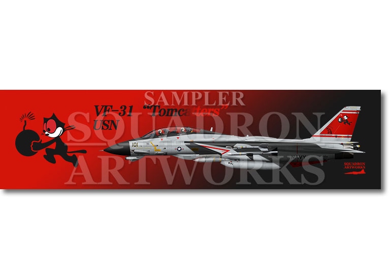 涼感クールマフラータオル F-14D Tomcat VF-31 Tomcatters “Last Tomcat Cruise 2006” 164603