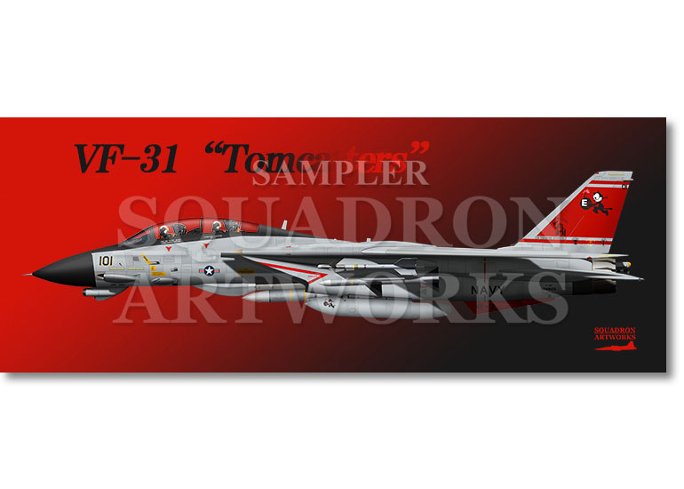 フェイスタオル F-14D Tomcat VF-31 Tomcatters “Last Tomcat Cruise 2006” 164603