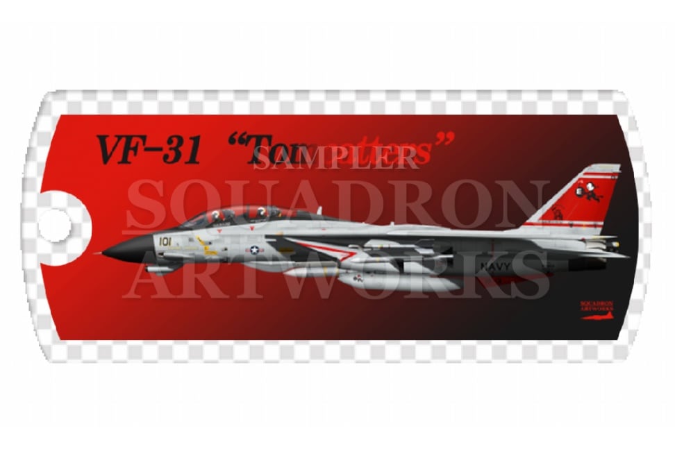 ドッグタグキーホルダー　F-14D Tomcat VF-31 Tomcatters “Last Tomcat Cruise 2006” 164603