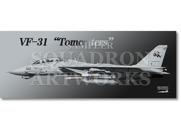 フェイスタオル　F-14D Tomcat VF-31 Tomcatters “Last Tomcat Cruise 2006” 163904