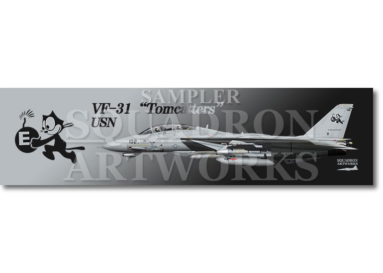 【ステッカー】　F-14D Tomcat VF-31 Tomcatters “Last Tomcat Cruise 2006” 163904