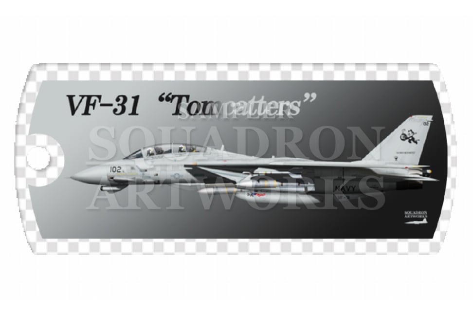 ドッグタグキーホルダー　F-14D Tomcat VF-31 Tomcatters “Last Tomcat Cruise 2006” 163904