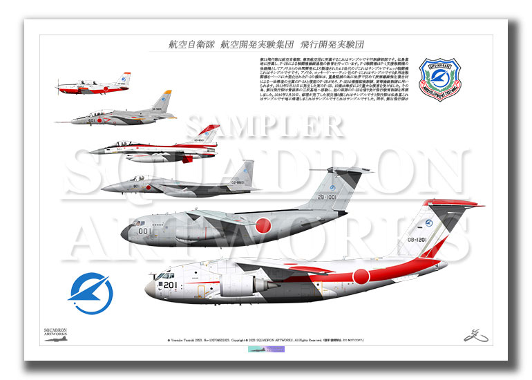 異機種 6機ver 飛行開発実験団 “C-2, C-1, F-15, F-2, T-4, T-7” （A4