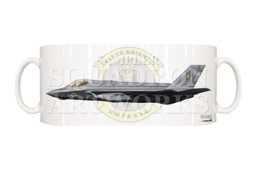 マグカップ　F-35C　LightningⅡ　VMFA-314 Black Knights “300”