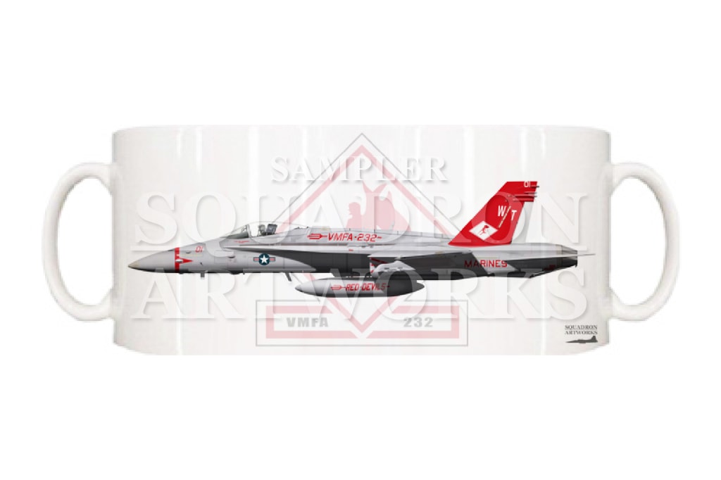 マグカップ　F/A-18C Hornet VMFA-232 “Red Devils” 165218