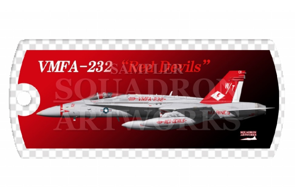 ドッグタグキーホルダー　F/A-18C Hornet VMFA-232 “Red Devils” 165218