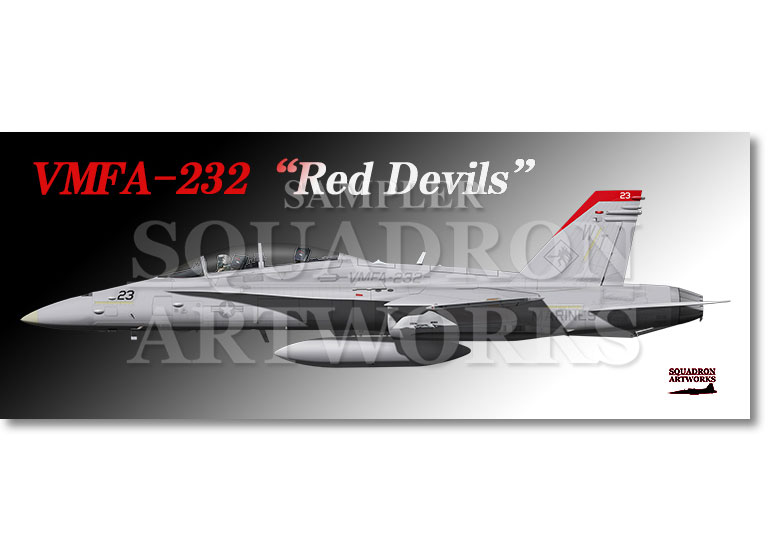 フェイスタオル  F/A-18D Hornet VMFA-232 “Red Devils” 164898
