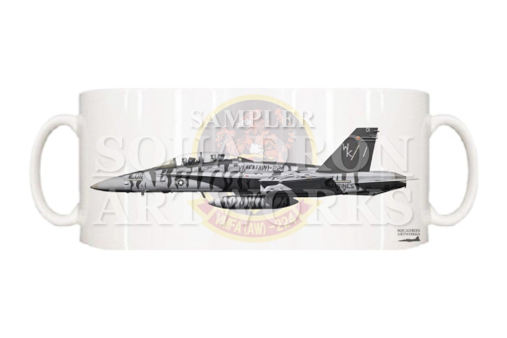 マグカップ　F/A-18D Hornet VMFA(AW)-224 “Fighting Bengals” 164901