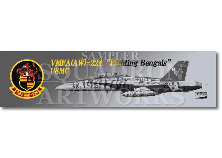【ステッカー】　 F/A-18D Hornet VMFA(AW)-224 “Fighting Bengals” 164901