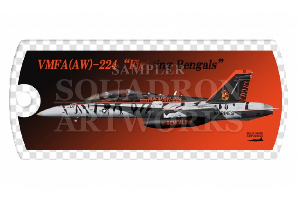 ドッグタグキーホルダー　F/A-18D Hornet VMFA(AW)-224 “Fighting Bengals” 2023 Showbird 164874