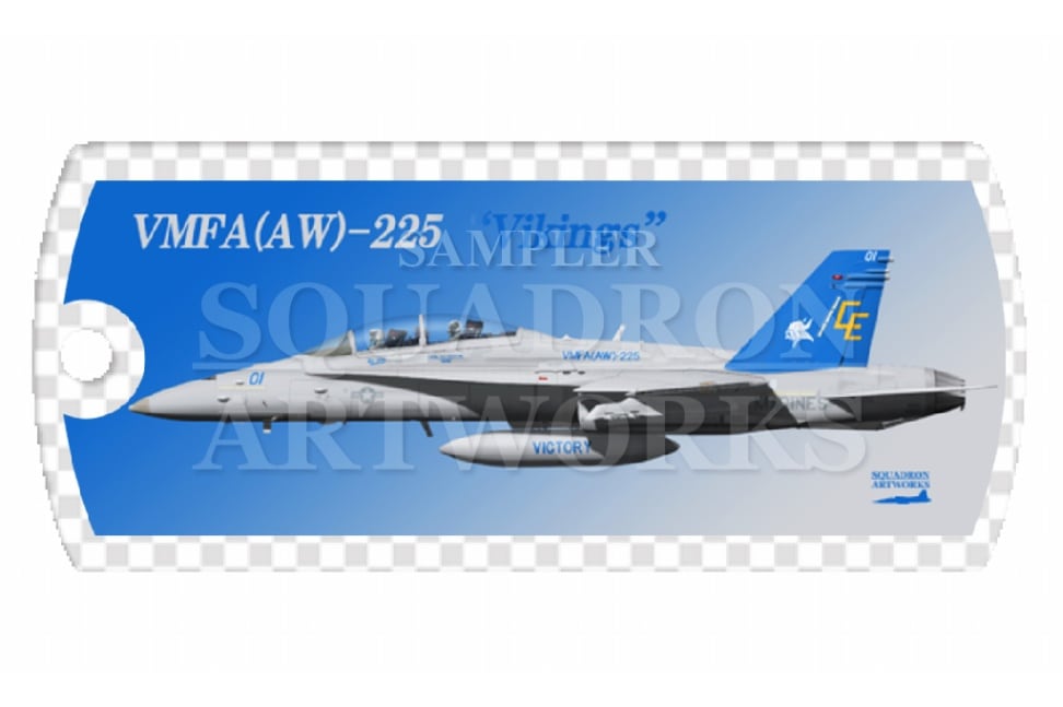 ドッグタグキーホルダー　F/A-18D Hornet VMFA(AW)-225 “Vikings” 2019 Showbird 165684