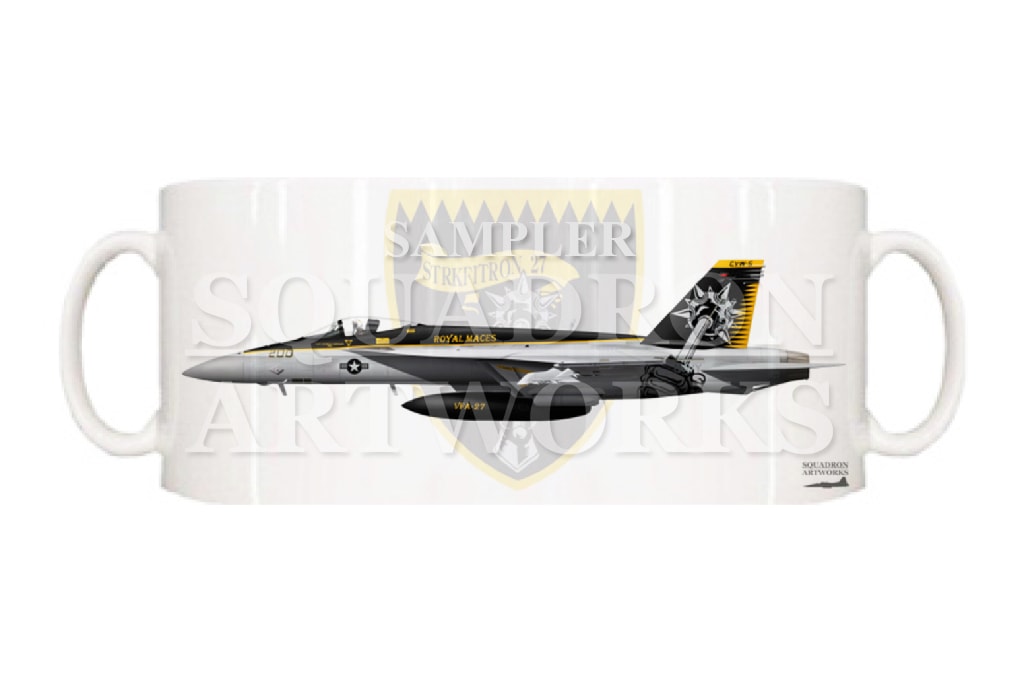 マグカップ　F/A-18E スーパーホーネット VFA-27 “ロイヤルメイセス” 2024 Showbird “168363”