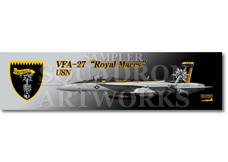 涼感クールマフラータオル　F/A-18E スーパーホーネット VFA-27 “ロイヤルメイセス” 2024 Showbird “168363”
