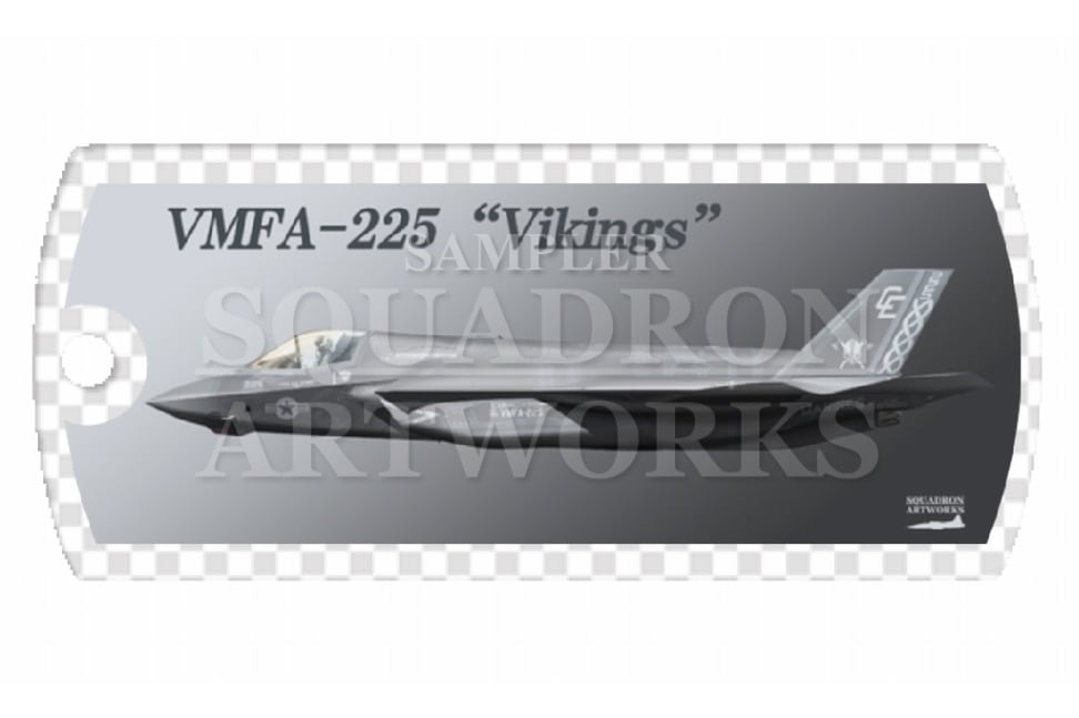 ドッグタグキーホルダー　F-35B　LightningⅡ　VMFA-225 Vikings　“169920”
