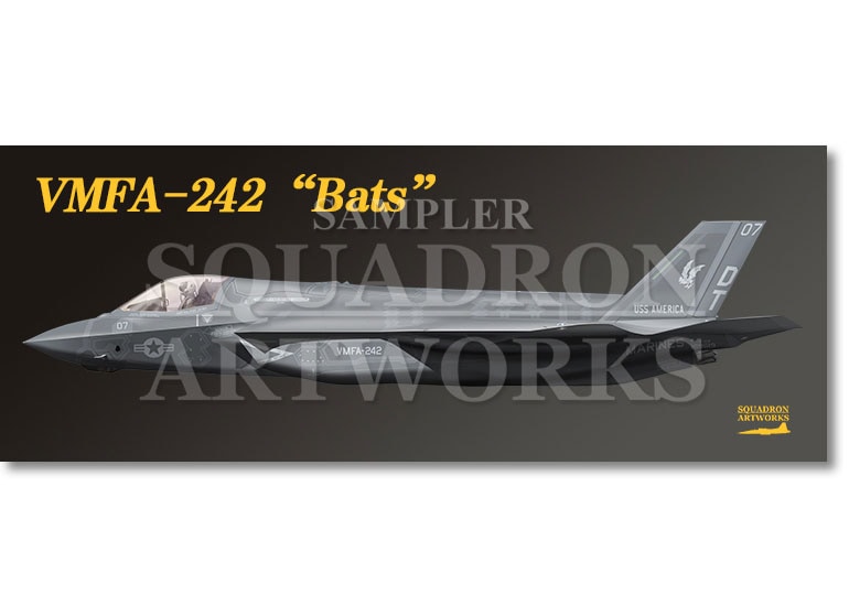 フェイスタオル　F-35B　LightningⅡ　VMFA-242　Bats　“169619”