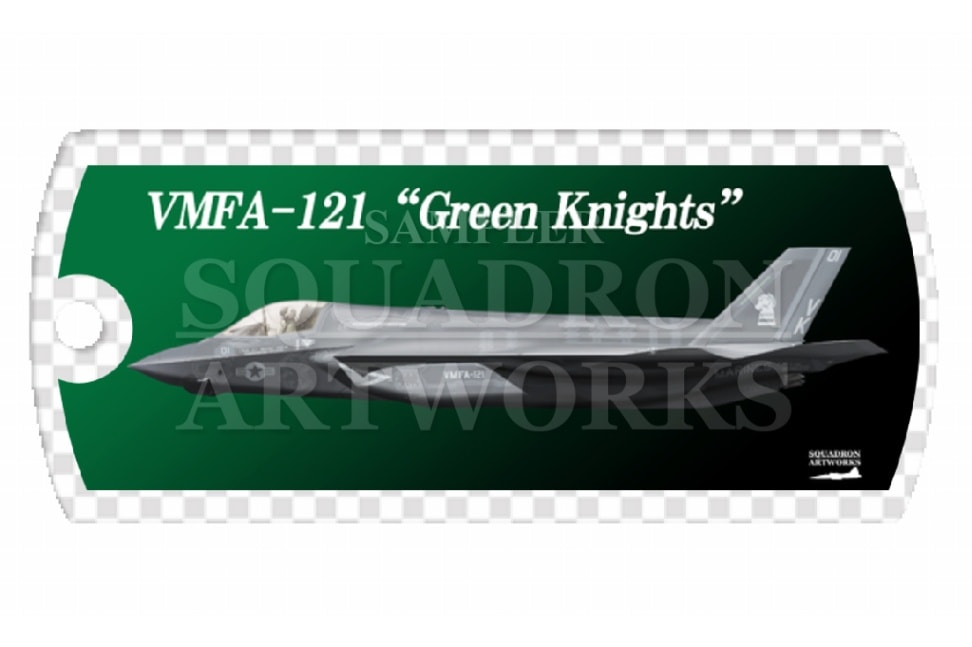 ドッグタグキーホルダー　F-35B　LightningⅡ　VMFA-121　Green Knights　“169622”
