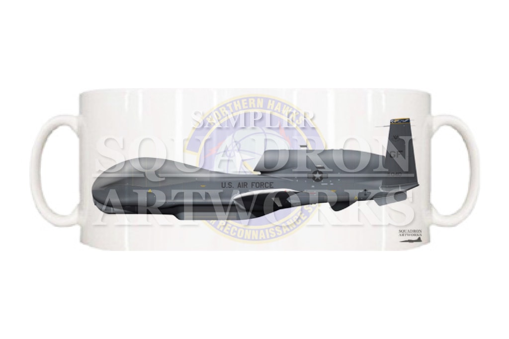 マグカップ　RQ-4 Global Hawk 348th Recon SQ Northern Hawks　"09-2040"