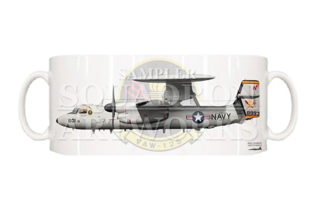 マグカップ　E-2D ホークアイ VAW-125 Tigertails　601　MCAS Iwakuni　岩国基地　“168993”