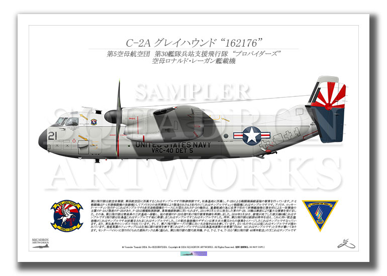 C-2A Greyhound VRC-30 Det.5 Providers 2024 “162176”　（A3サイズ)