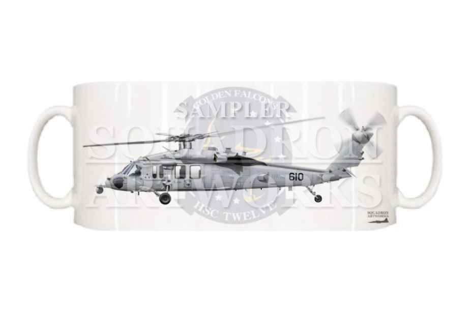 マグカップ　MH-60S ナイトホーク HSC-12 ゴールデンファルコンズ 2025 “167885”