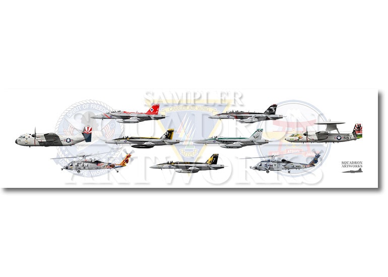 涼感クールマフラータオル　CVW-5, NAF Atsugi, USS George Washington 2015　9機ver