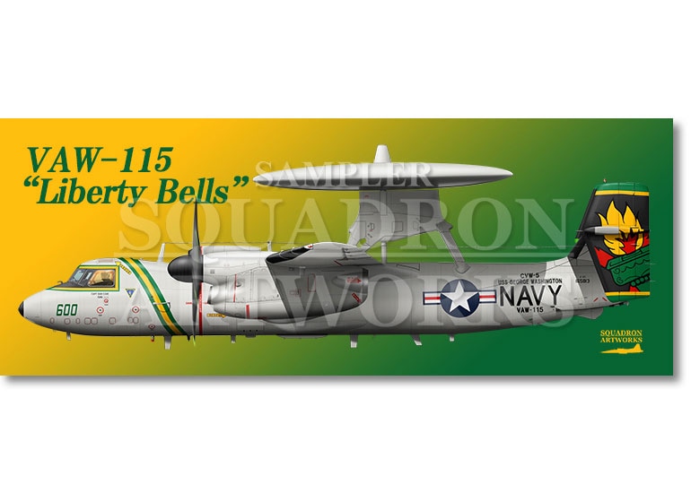 フェイスタオル　E-2C ホークアイ 2000　VAW-115　“リバティーベルズ”　2013　Showbird “165813”