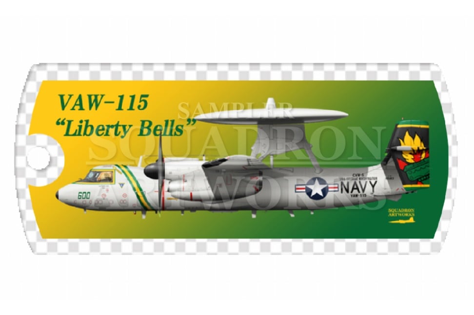 ドッグタグキーホルダー　E-2C ホークアイ 2000　VAW-115　“リバティーベルズ”　2013　Showbird “165813”