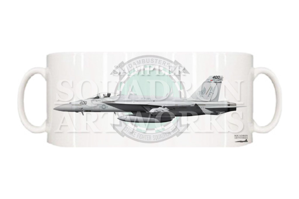 マグカップ　F/A-18E スーパーホーネット VFA-195 “ダムバスターズ”　2025　“166901”