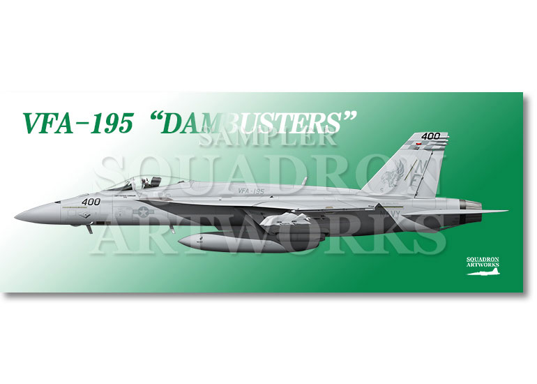 フェイスタオル　F/A-18E スーパーホーネット VFA-195 “ダムバスターズ”　2025　“166901”