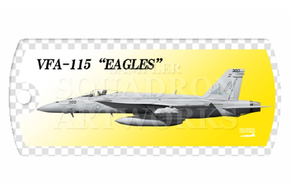 ドッグタグキーホルダー　F/A-18E スーパーホーネット VFA-115 “イーグルス”　2024　“166859”