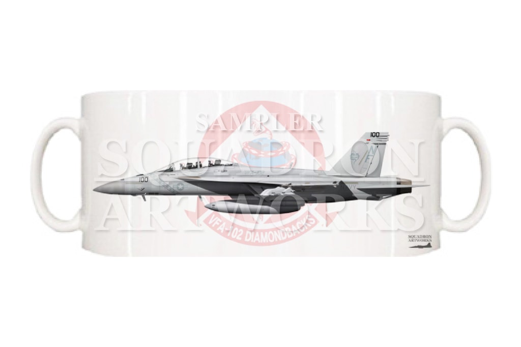 マグカップ　F/A-18F スーパーホーネット VFA-102　“ダイヤモンドバックス”　2025　“170320”