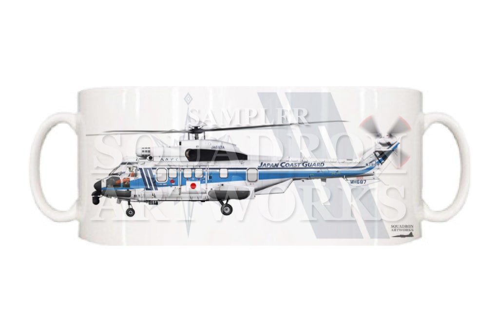 マグカップ　EC225LP　スーパーピューマ　海上保安庁　第五管区海上保安本部　JA687A　“みみずく”