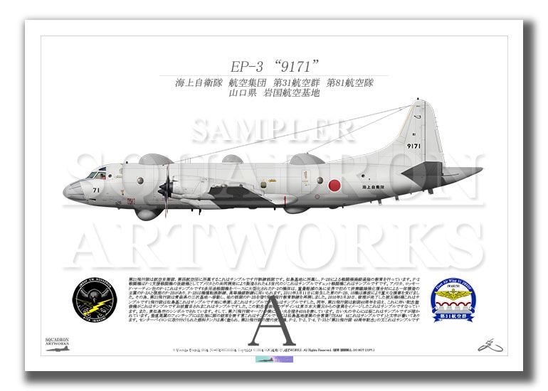 EP-3　海上自衛隊　第31航空群　第81航空隊　"9171"　（A3サイズ Print)
