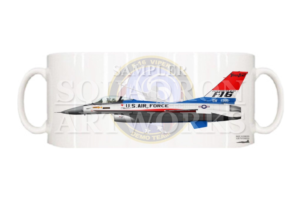 マグカップ　F-16C　F-16 Viper Demonstration Team　“91-0395”