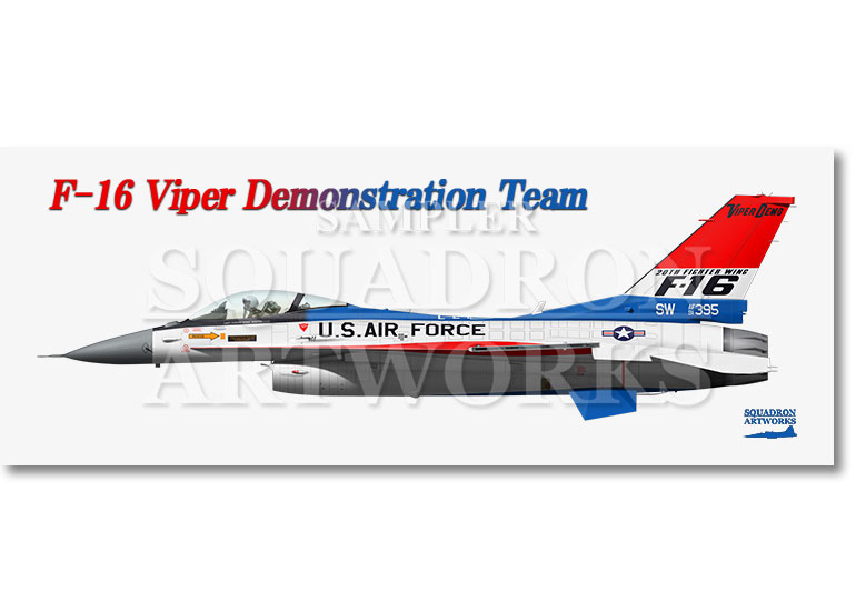 フェイスタオル  F-16C　F-16 Viper Demonstration Team　“91-0395”