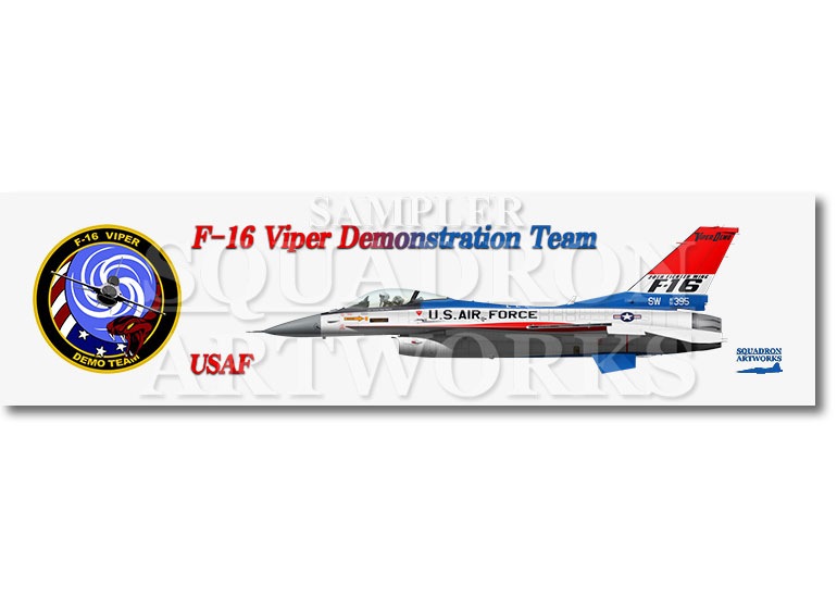 【ステッカー】　F-16C　F-16 Viper Demonstration Team　“91-0395”