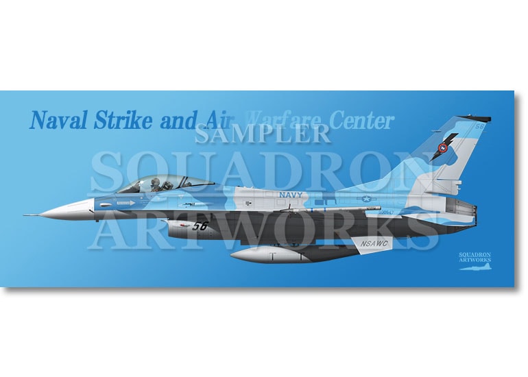 フェイスタオル  F-16A　Naval Strike and Air Warfare Center　“90-0947”