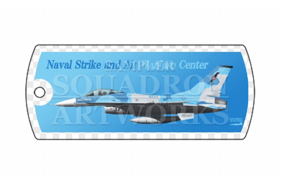ドッグタグキーホルダー　F-16A　Naval Strike and Air Warfare Center　“90-0947”