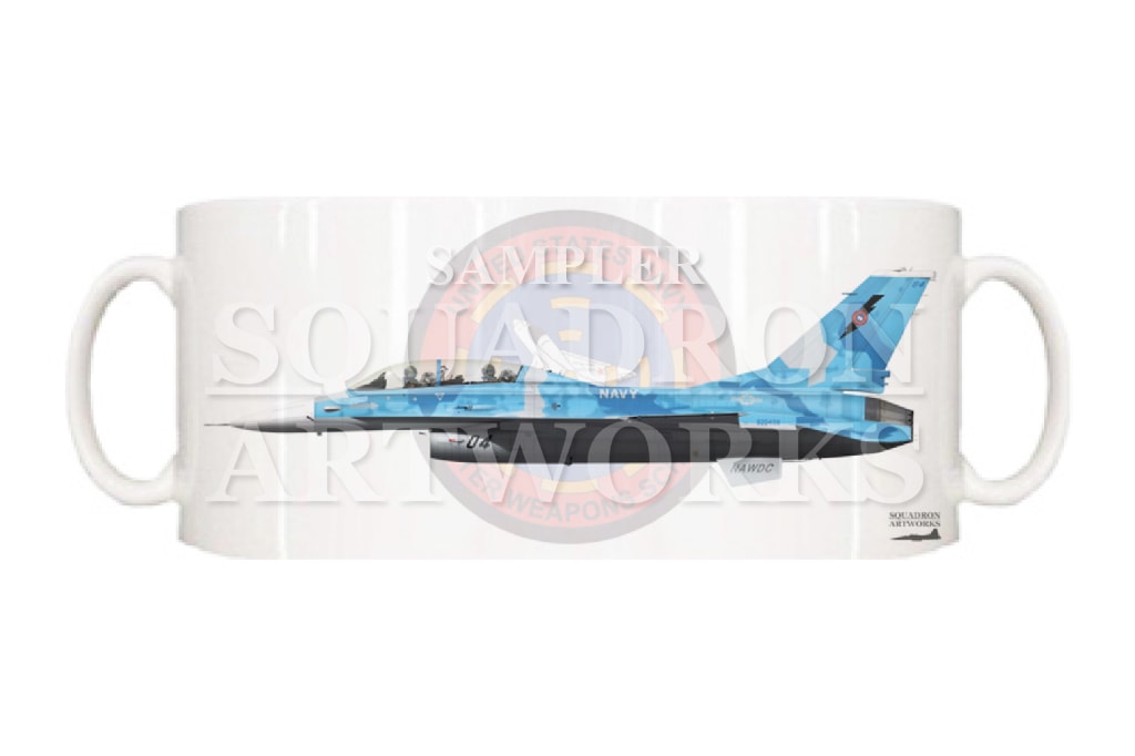 マグカップ　F-16B　Naval Aviation Warfighting Development Center　“92-0458”