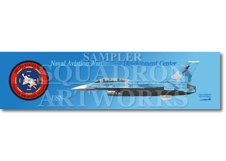 【ステッカー】　F-16B　Naval Aviation Warfighting Development Center　“92-0458”
