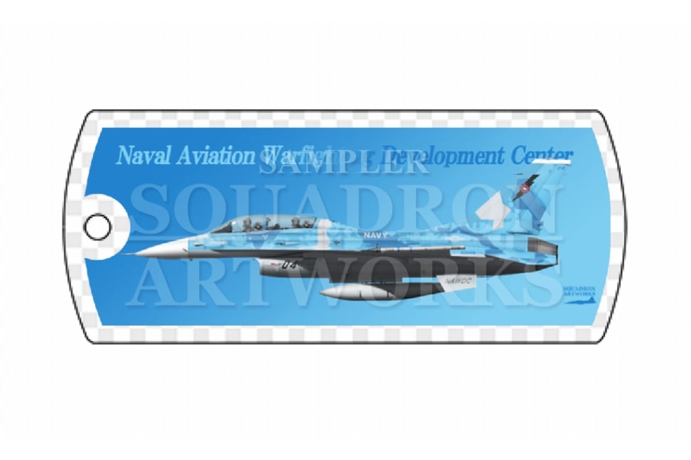 ドッグタグキーホルダー　F-16B　Naval Aviation Warfighting Development Center　“92-0458”