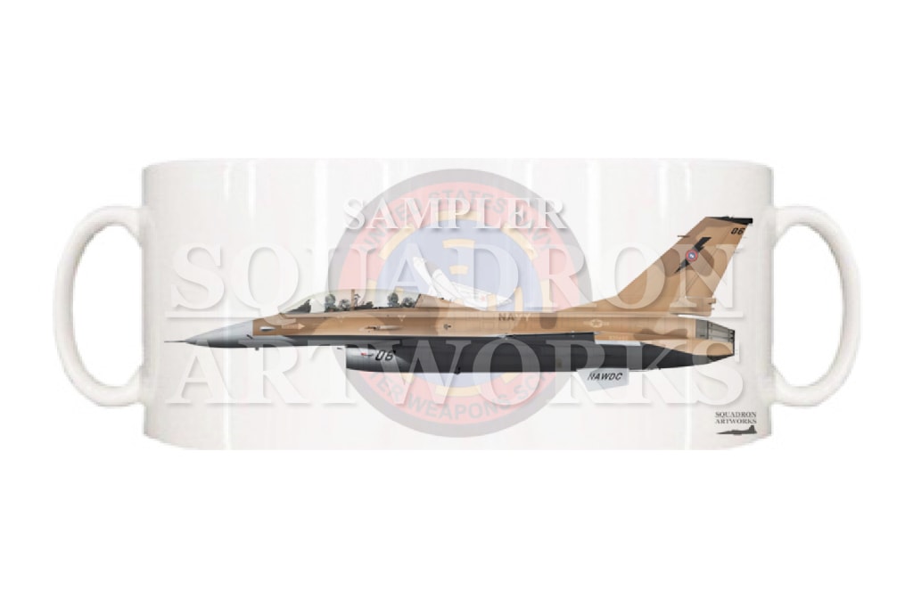 マグカップ　F-16B　Naval Aviation Warfighting Development Center　“92-0460”