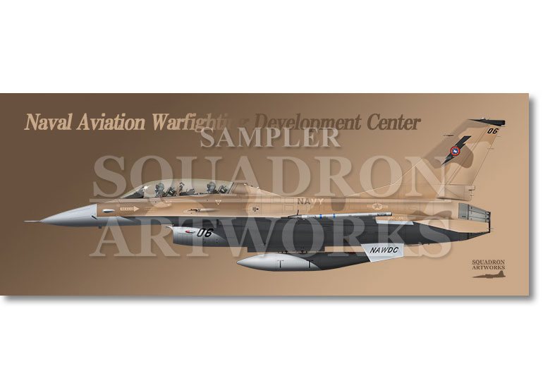 フェイスタオル　F-16B　Naval Aviation Warfighting Development Center　“92-0460”