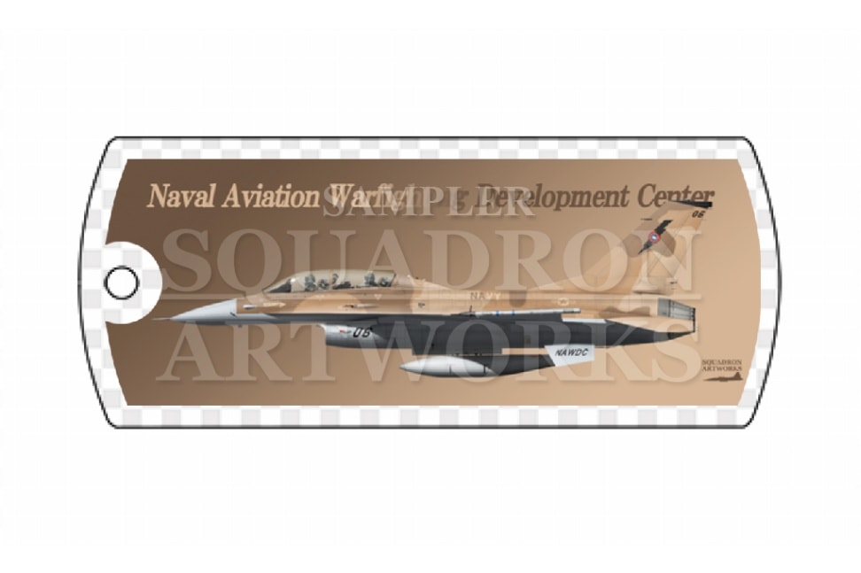 ドッグタグキーホルダー　F-16B　Naval Aviation Warfighting Development Center　“92-0460”
