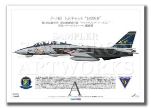 F-14B Tomcat  VF-32 Fighting Swordsmen  2005 Showbird162916  A4 Prints)