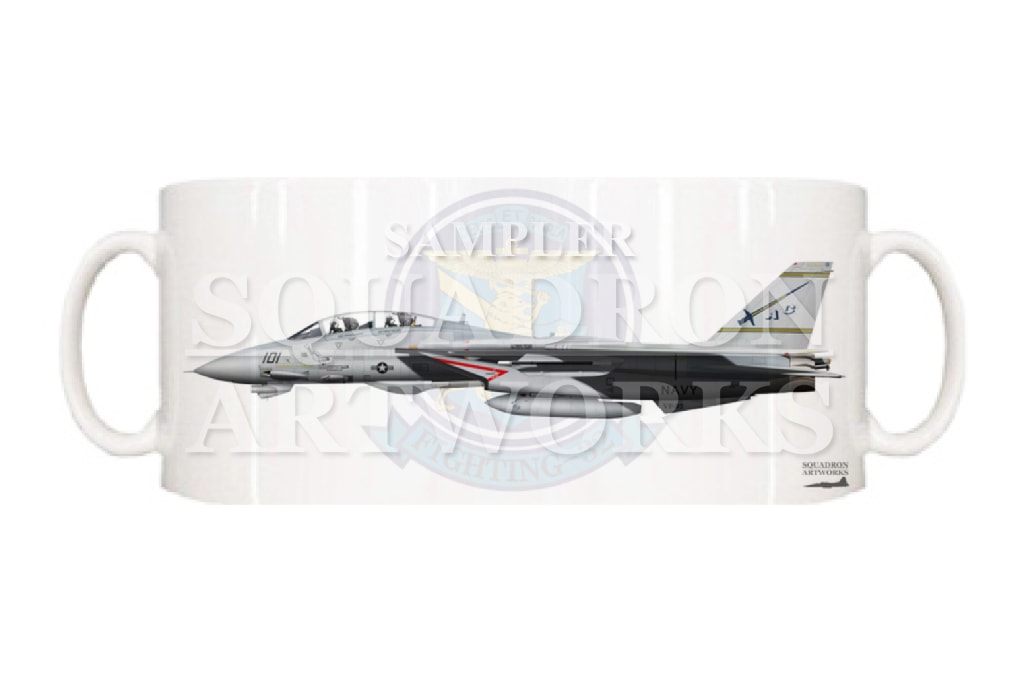 マグカップ　F-14B Tomcat  VF-32 Fighting Swordsmen  ＃101　2005　“161860”