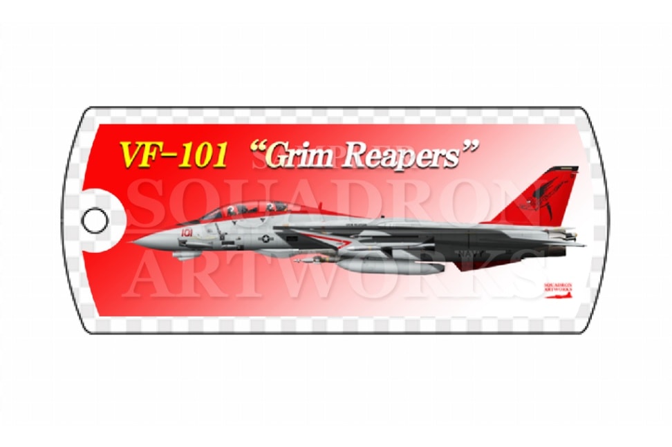 ドッグタグキーホルダー　 F-14B Tomcat VF-101 Grim Reapers “101” 1995