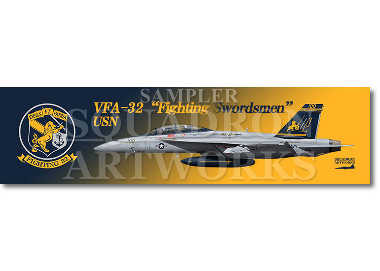 ★マグネット★彡　 F/A-18F スーパーホーネット VFA-32 “Fighting Swordsmen” ＃100 2024 Showbird “166628”